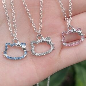 Silver Tone Hello Kitty Necklace